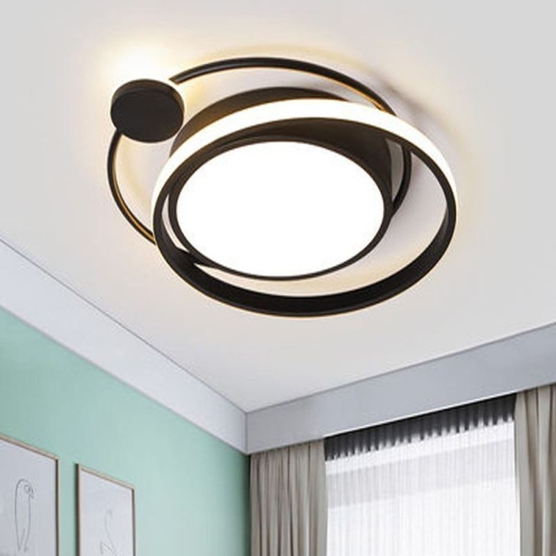 Plafonnier circulaire contemporain encastré