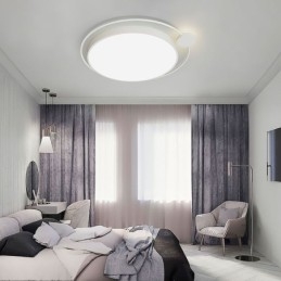 Plafonnier rond en acrylique de style simple