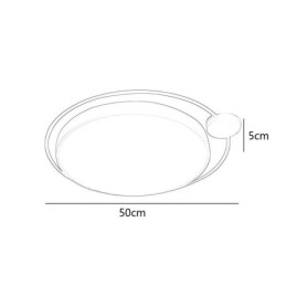 Plafonnier rond en acrylique de style simple