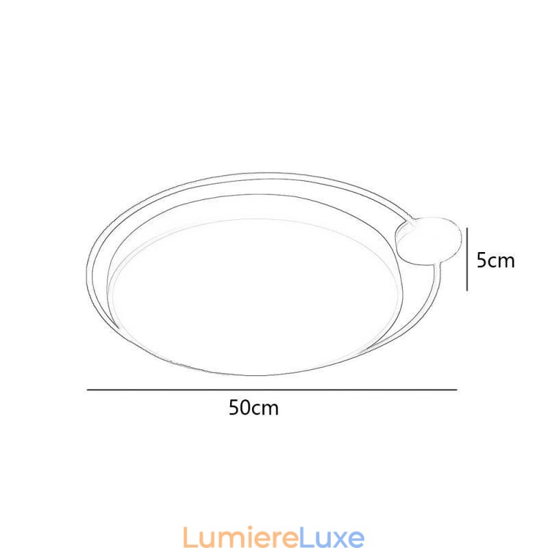 Plafonnier rond en acrylique de style simple
