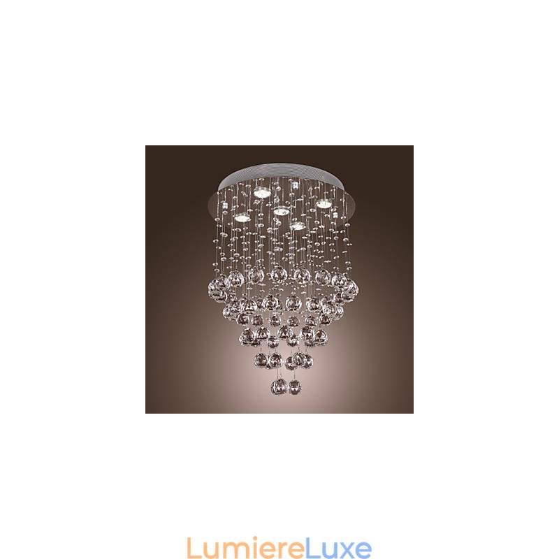 Lustre en cristal avec 5 lumières (cristal K9)