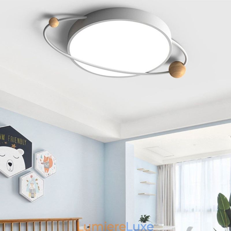 Plafonnier rond moderne Planet, luminaire encastré
