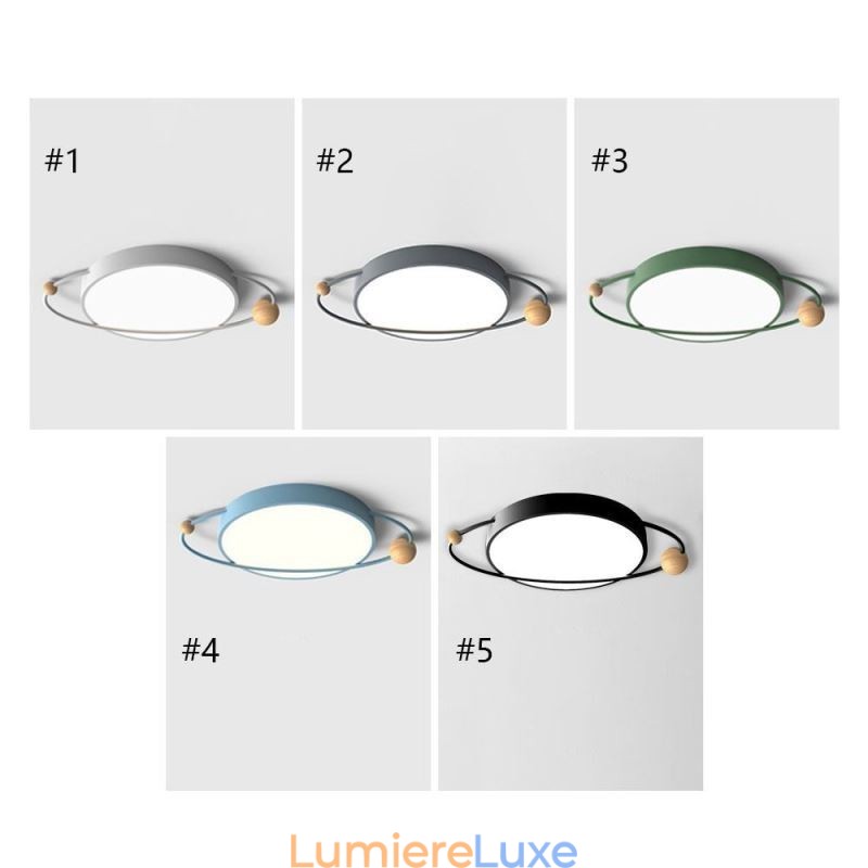 Plafonnier rond moderne Planet, luminaire encastré
