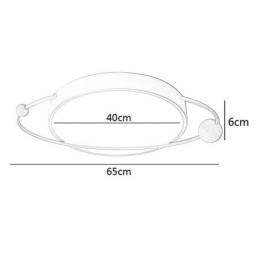 Plafonnier rond moderne Planet, luminaire encastré