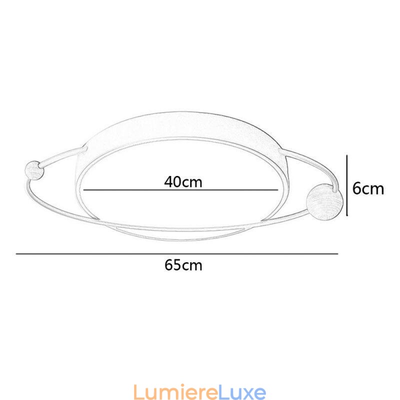 Plafonnier rond moderne Planet, luminaire encastré