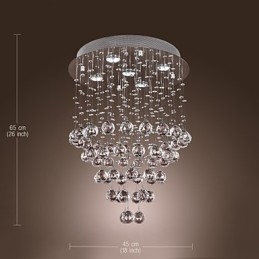 Lustre en cristal avec 5 lumières (cristal K9)