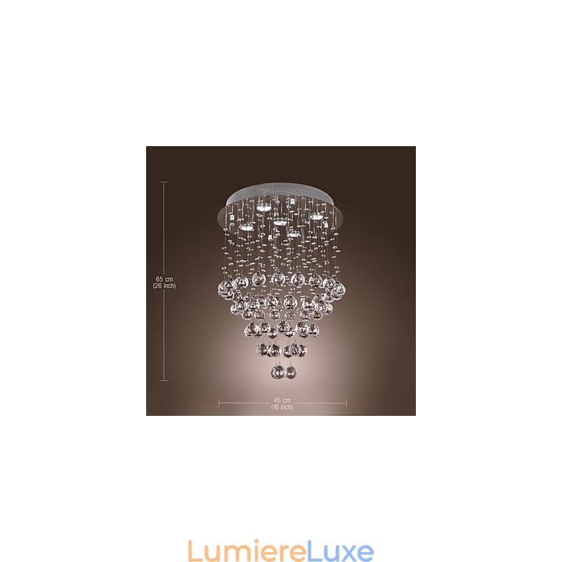 Lustre en cristal avec 5 lumières (cristal K9)