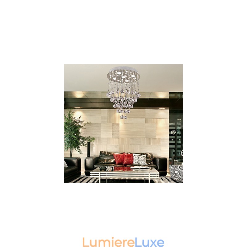Lustre en cristal avec 5 lumières (cristal K9)
