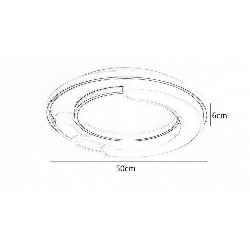 Plafonnier circulaire en acrylique à encastrer