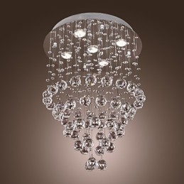 Lustre en cristal avec 5 lumières (cristal K9)