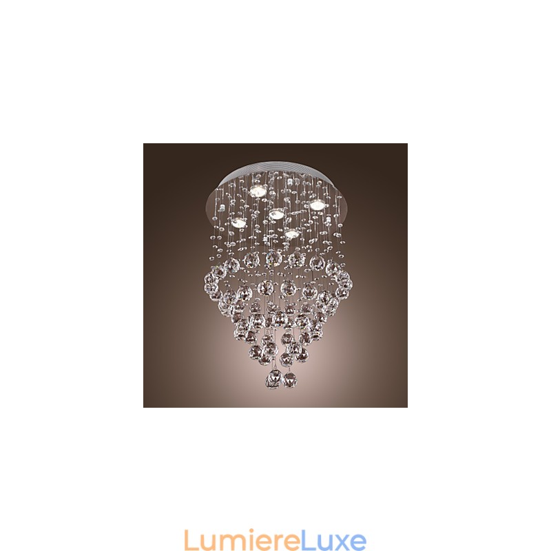 Lustre en cristal avec 5 lumières (cristal K9)