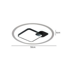 Plafonnier minimaliste moderne, luminaire encastré rond et carré