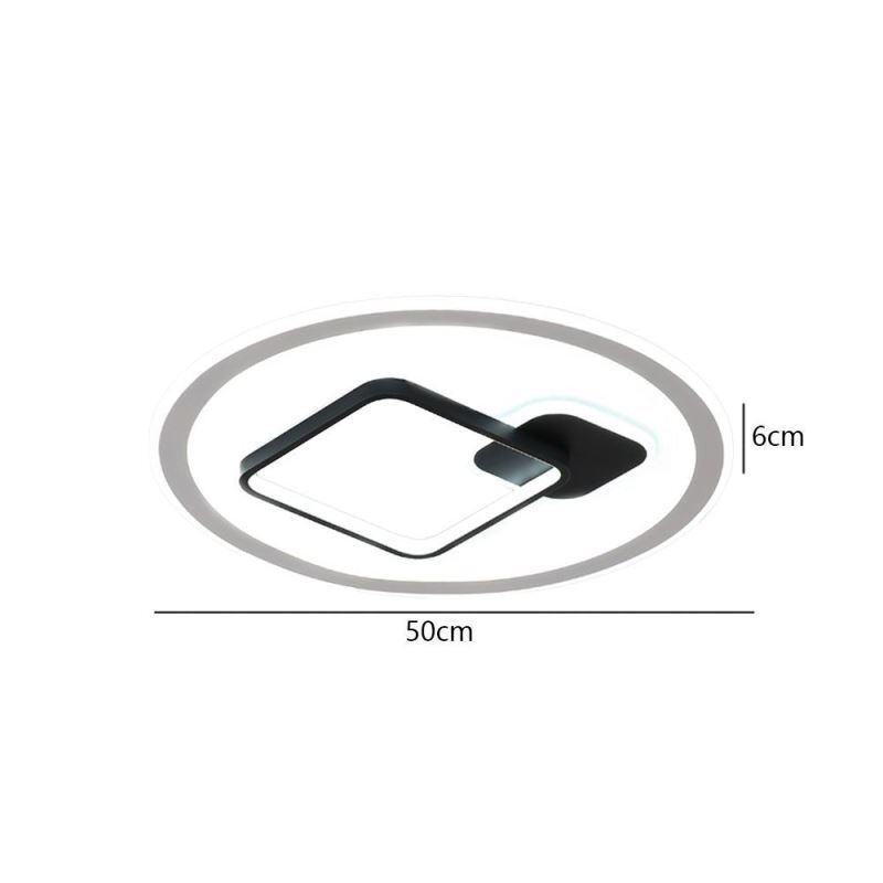 Plafonnier minimaliste moderne, luminaire encastré rond et carré