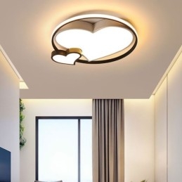 Plafonnier encastré Double Hearts, éclairage décoratif