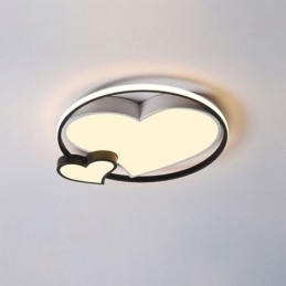 Plafonnier encastré Double Hearts, éclairage décoratif