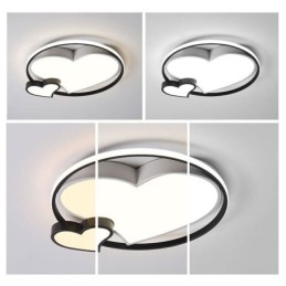 Plafonnier encastré Double Hearts, éclairage décoratif