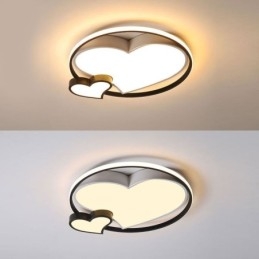 Plafonnier encastré Double Hearts, éclairage décoratif