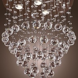 Lustre en cristal avec 5 lumières (cristal K9)