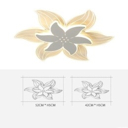 Plafonnier encastré élégant à fleurs, éclairage décoratif unique