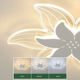 Plafonnier encastré élégant à fleurs, éclairage décoratif unique