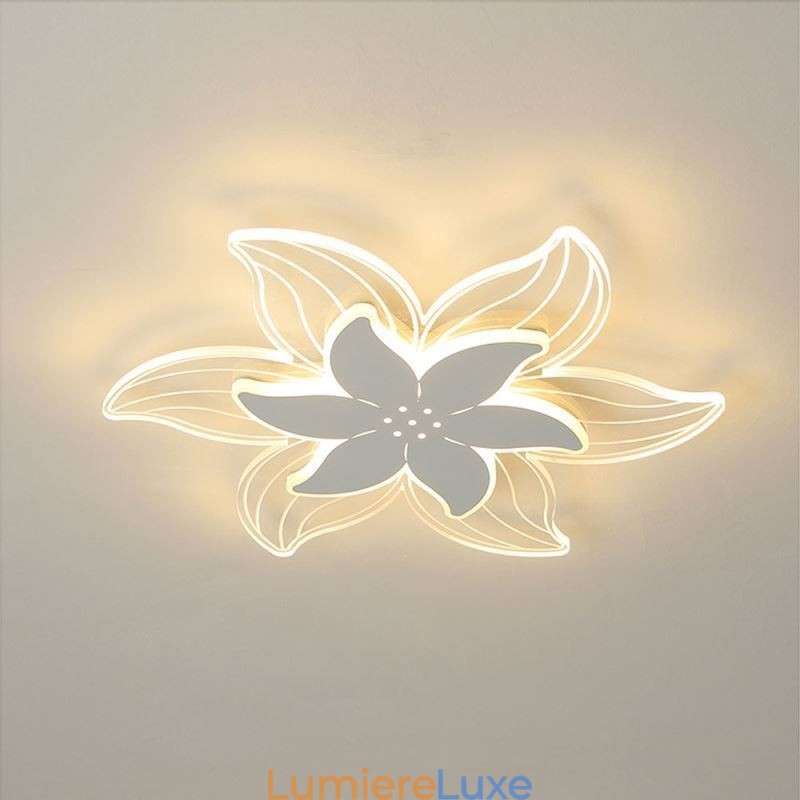 Plafonnier encastré élégant à fleurs, éclairage décoratif unique