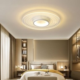 Plafonnier circulaire moderne à encastrer, luminaire minimaliste