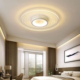 Plafonnier circulaire moderne à encastrer, luminaire minimaliste