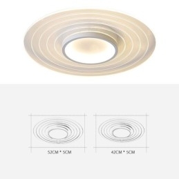 Plafonnier circulaire moderne à encastrer, luminaire minimaliste