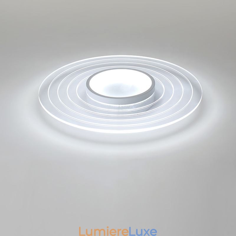 Plafonnier circulaire moderne à encastrer, luminaire minimaliste