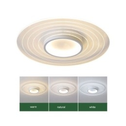 Plafonnier circulaire moderne à encastrer, luminaire minimaliste