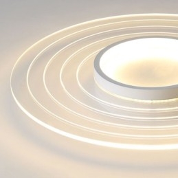 Plafonnier circulaire moderne à encastrer, luminaire minimaliste