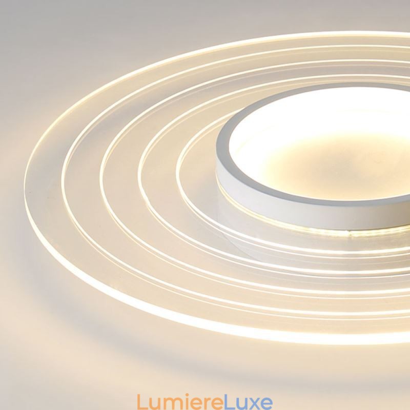 Plafonnier circulaire moderne à encastrer, luminaire minimaliste