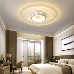 Plafonnier circulaire moderne à encastrer, luminaire minimaliste