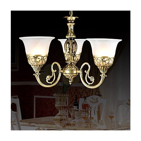 Lustre traditionnel classique en métal bronze Lustre traditionnel classique en métal bronze
