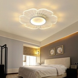 Plafonnier encastré à pétales minimaliste, éclairage décoratif créatif