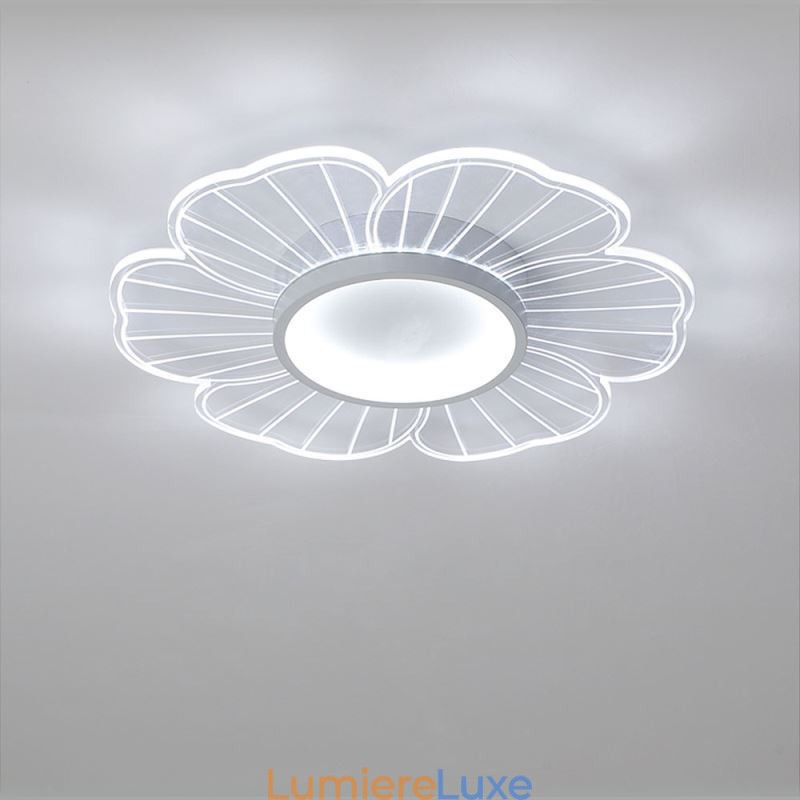 Plafonnier encastré à pétales minimaliste, éclairage décoratif créatif