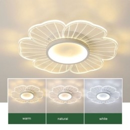 Plafonnier encastré à pétales minimaliste, éclairage décoratif créatif