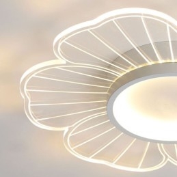 Plafonnier encastré à pétales minimaliste, éclairage décoratif créatif