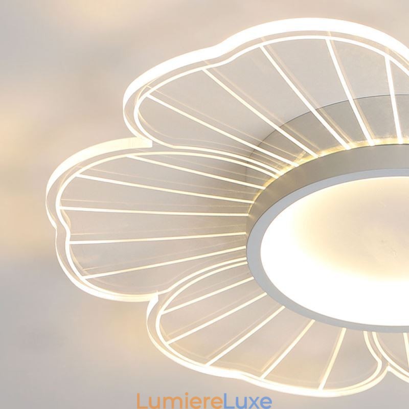 Plafonnier encastré à pétales minimaliste, éclairage décoratif créatif