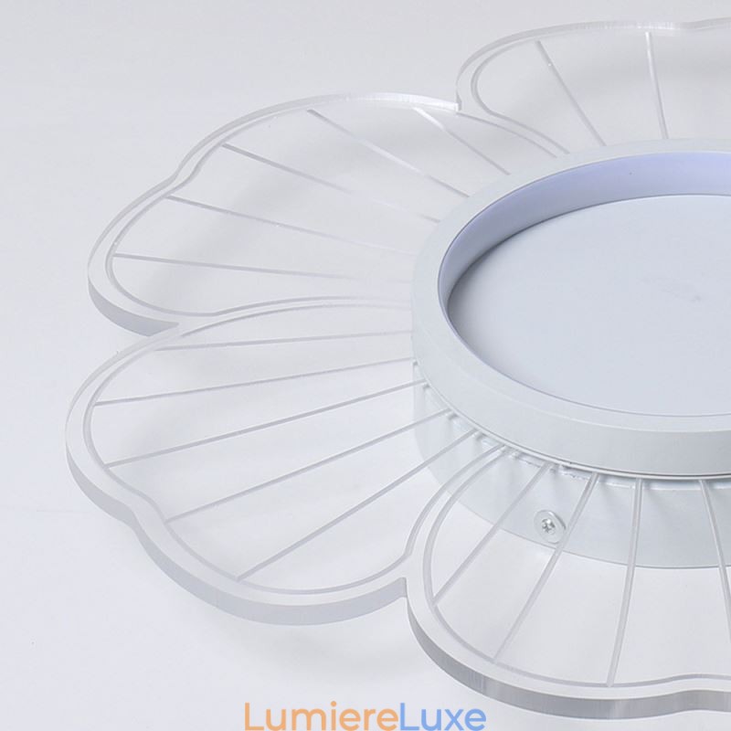 Plafonnier encastré à pétales minimaliste, éclairage décoratif créatif