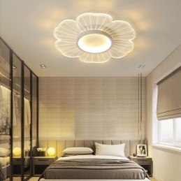 Plafonnier encastré à pétales minimaliste, éclairage décoratif créatif