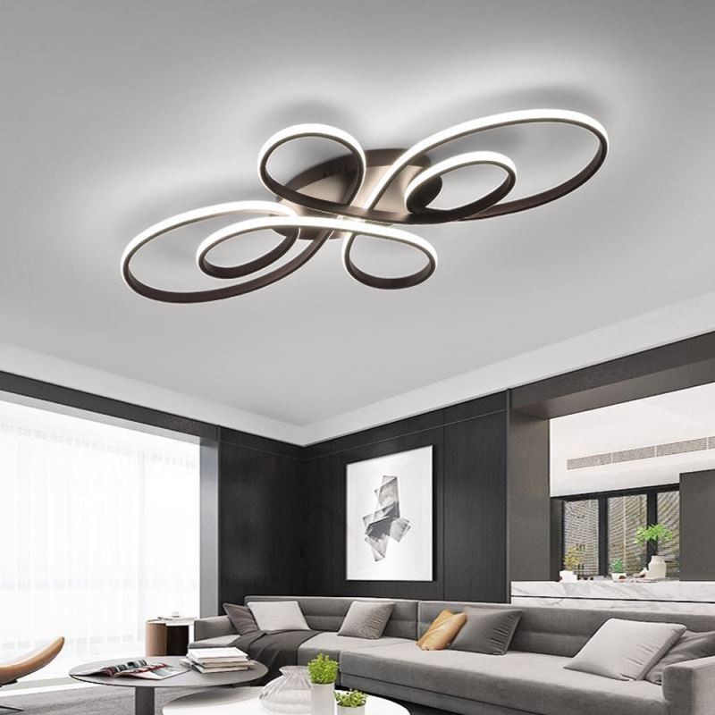 Plafonnier encastré moderne à motif floral, éclairage décoratif