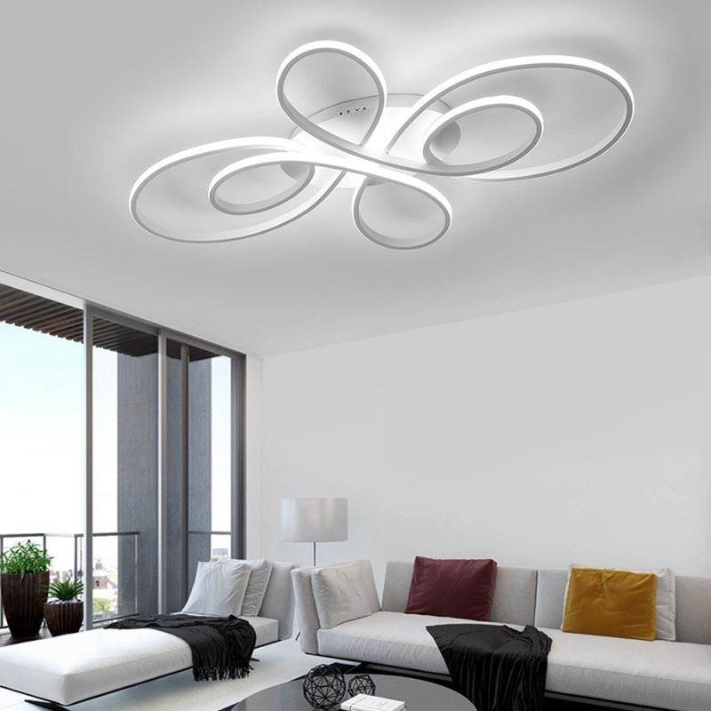 Plafonnier encastré moderne à motif floral, éclairage décoratif