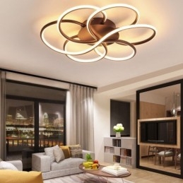 Plafonnier linéaire encastré au design floral moderne