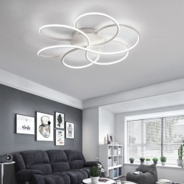 Plafonnier linéaire encastré au design floral moderne