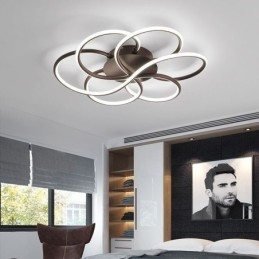 Plafonnier linéaire encastré au design floral moderne