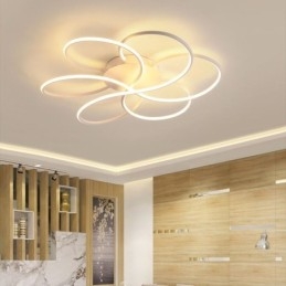 Plafonnier linéaire encastré au design floral moderne