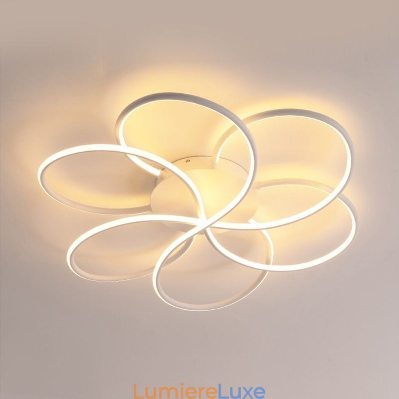Plafonnier linéaire encastré au design floral moderne