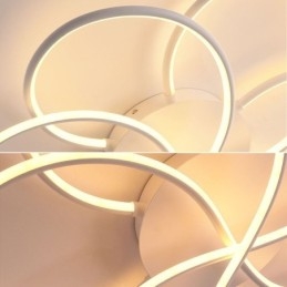 Plafonnier linéaire encastré au design floral moderne