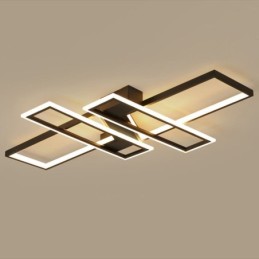 Plafonnier encastré à 4 lampes, luminaire décoratif linéaire géométrique moderne